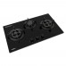 Whirlpool GWG7830TS (PUB) 3-Burner Tempered Glass Gas Hob